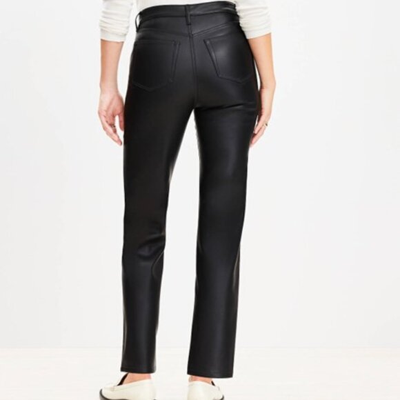 Five Pocket Straight Pants in Faux Leather Size 30 - Picture 2 of 4